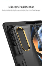 Carregar imagem no visualizador da galeria, Airbag Bumper With Glass Frame Cover For Samsung Galaxy Z Fold 4 Case Shockproof Clear Soft Edge Case For Galaxy Z Fold4 5G

