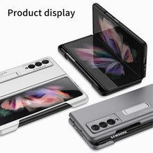 Load image into Gallery viewer, Ultra-thin Magnetic Stand Case For Samsung Galaxy Z Fold 3 5G With Edge Pen Slot Hard Phone Cover For Samsung Z Fold 3 Case
