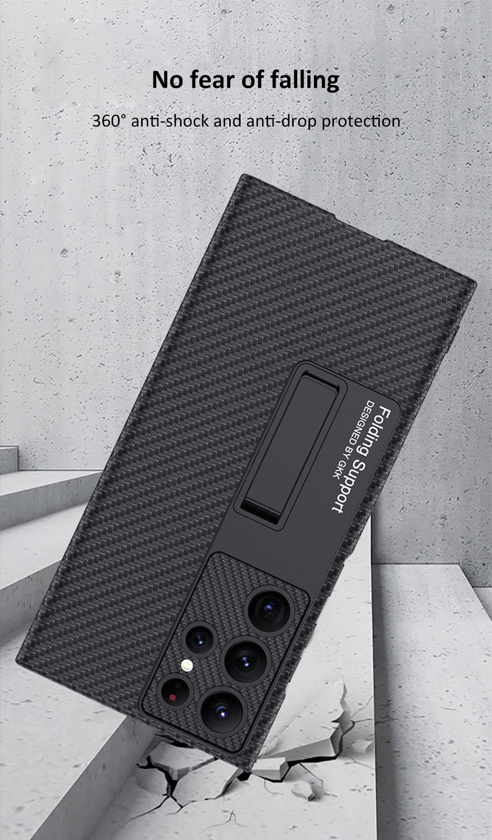 Carbon fiber Leather Stand Phone Case For Samsung Galaxy S22 Ultra All-included Protection Cover For Galaxy S22 Ultra Case