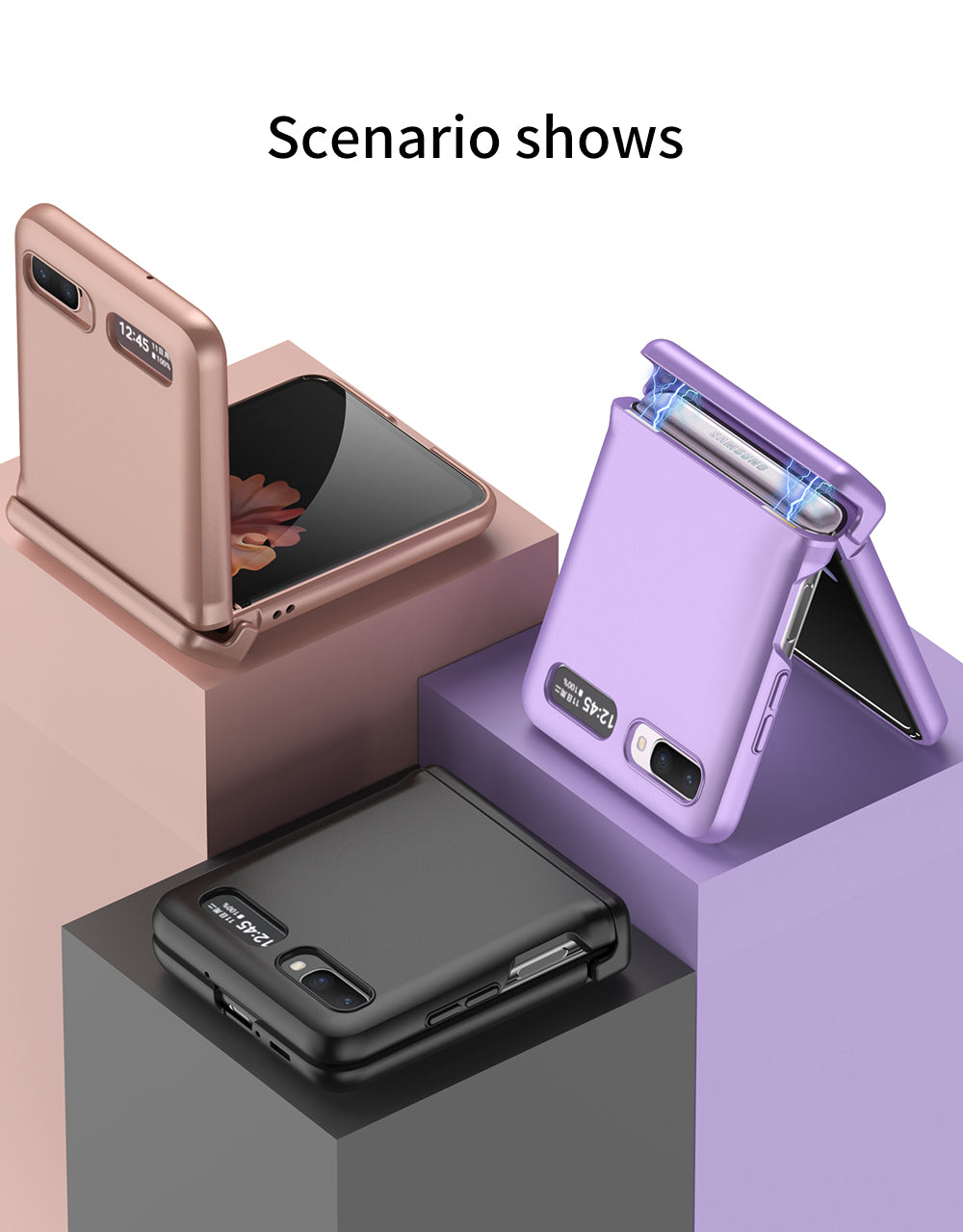 Magnetic Full Protection Case For Samsung Galaxy Z Fold 2 Flip 3 5G Hard Plastic Phone Cover For Samsung z Fold3 Flip3 Case