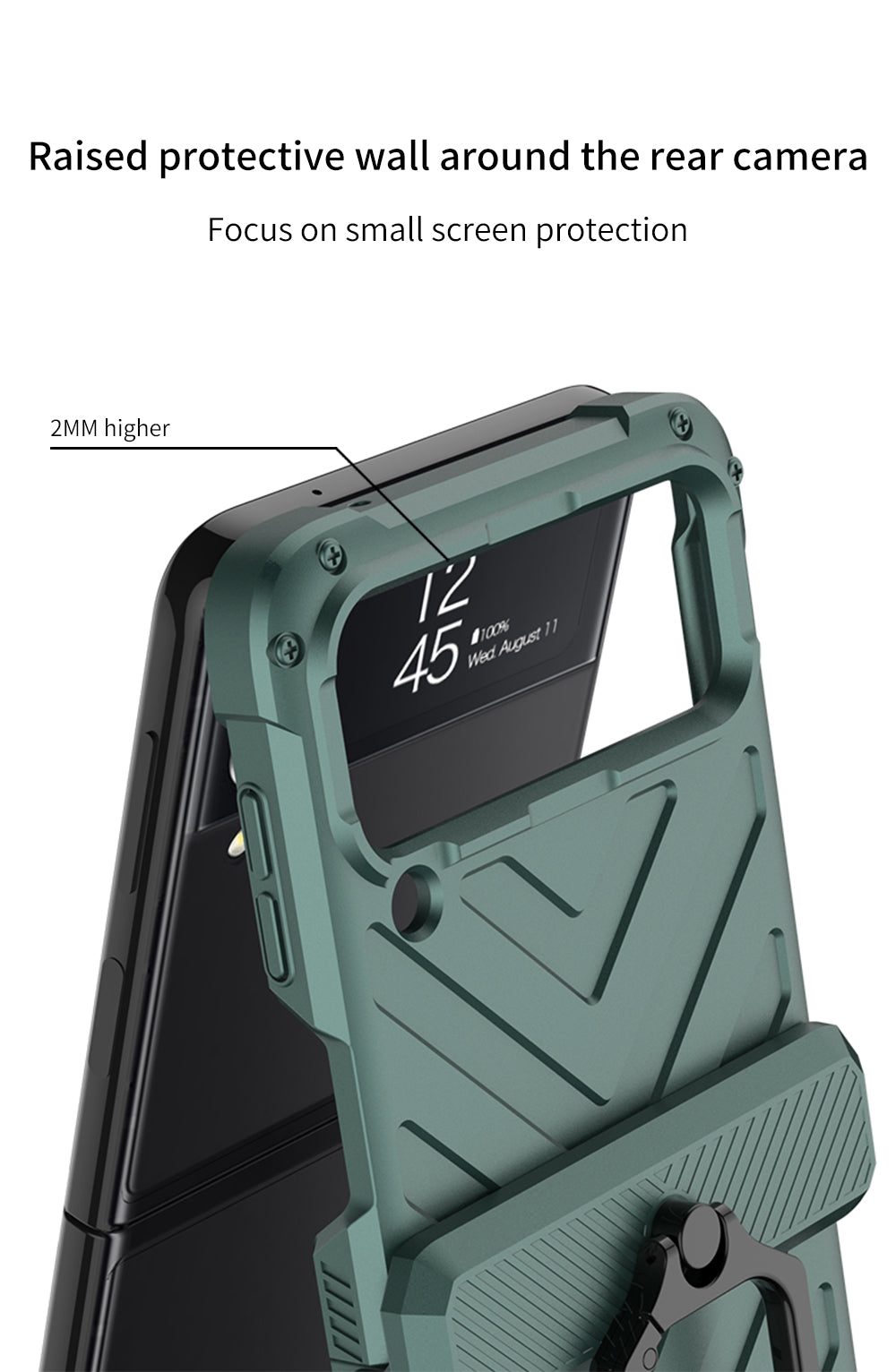Magnetic Armored Cover For Samsung Galaxy Z Flip Fold 3 Case All-included Hinge Bracket Hard For Galaxy Z Flip3 Fold3 5G