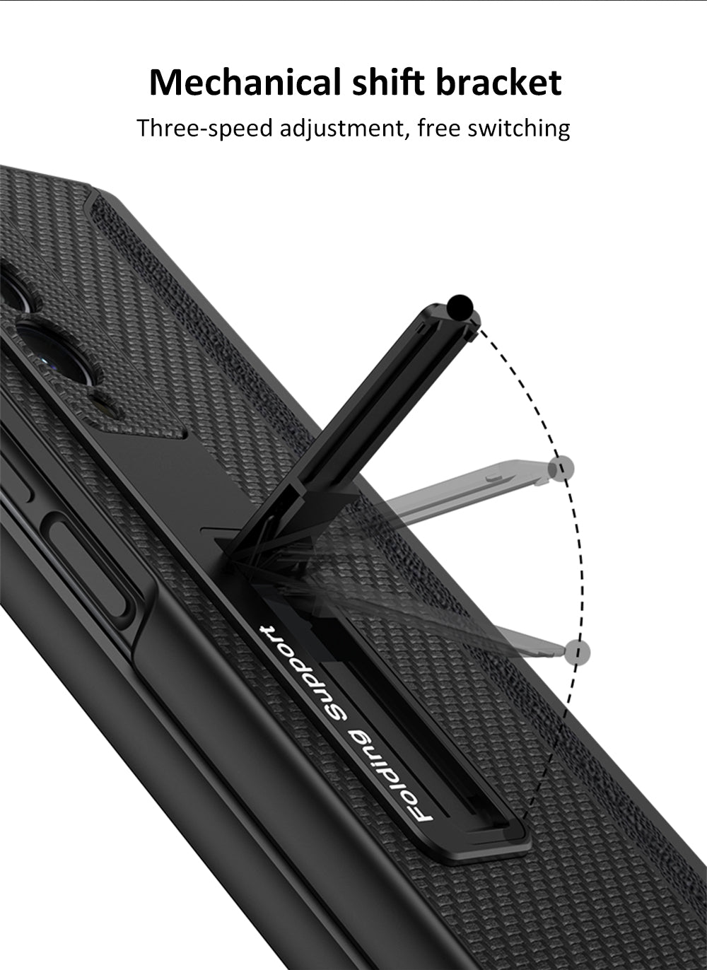Magnetic Leather Screen Glass All-included Cover For Samsung Galaxy Z Fold 3 Pen Case Holder Phone Case For Galaxy Z Fold3
