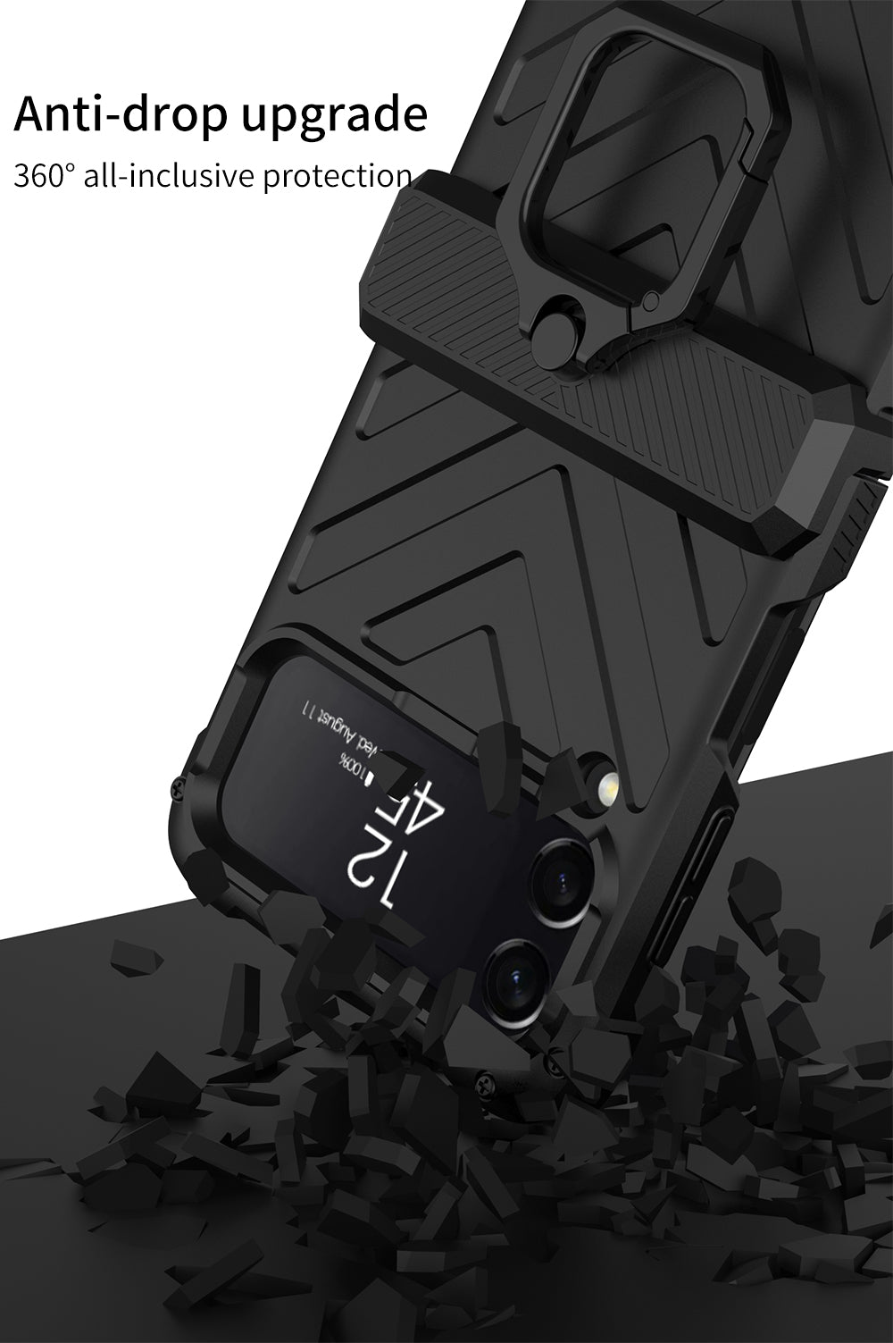 Magnetic Armored Cover For Samsung Galaxy Z Flip Fold 3 Case All-included Hinge Bracket Hard For Galaxy Z Flip3 Fold3 5G