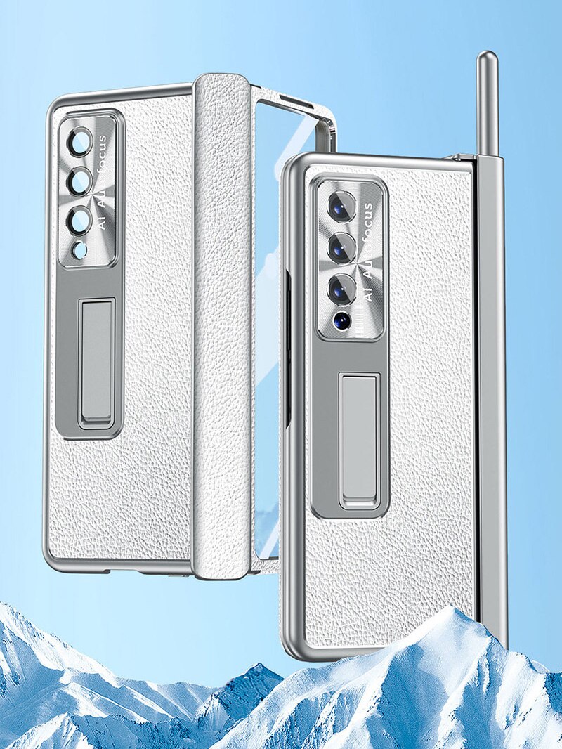 Samsung Galaxy Z Fold4  5G Aluminum Alloy Case Magnetic Hinge With Stylus