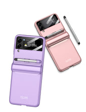 Load image into Gallery viewer, Magnetic hinge Slim Case For Samsung Galaxy Z Flip 3 5G With Capacitive Pen Slot Plastic Phone Cover For Galaxy Z Flip3 Case
