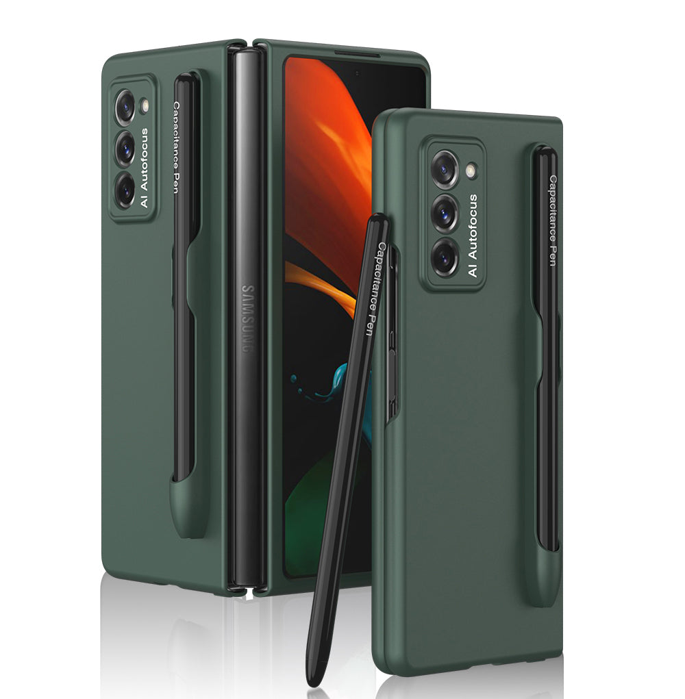 Ultra-Thin Plastic With Slot Case For Samsung Galaxy Z Fold 2 5G Anti-knock Phone Cover For Galaxy Z Fold2 Case Included Pen