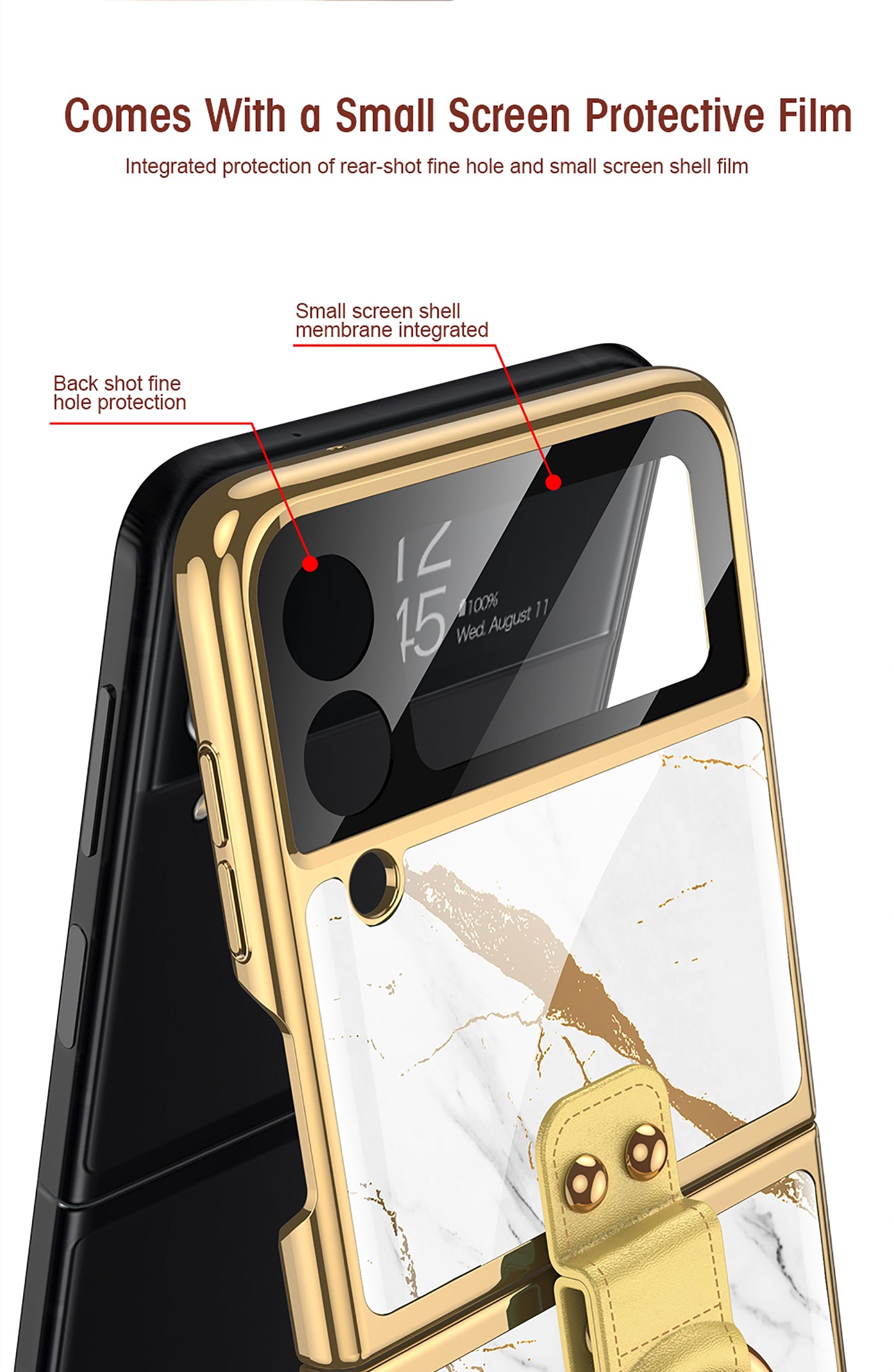 Painted Tempered Glass Ring Stand Cover For Samsung Galaxy Z Flip Fold 3 2 Case Plating Frame For Galaxy Z Flip3 Fold3 CASE