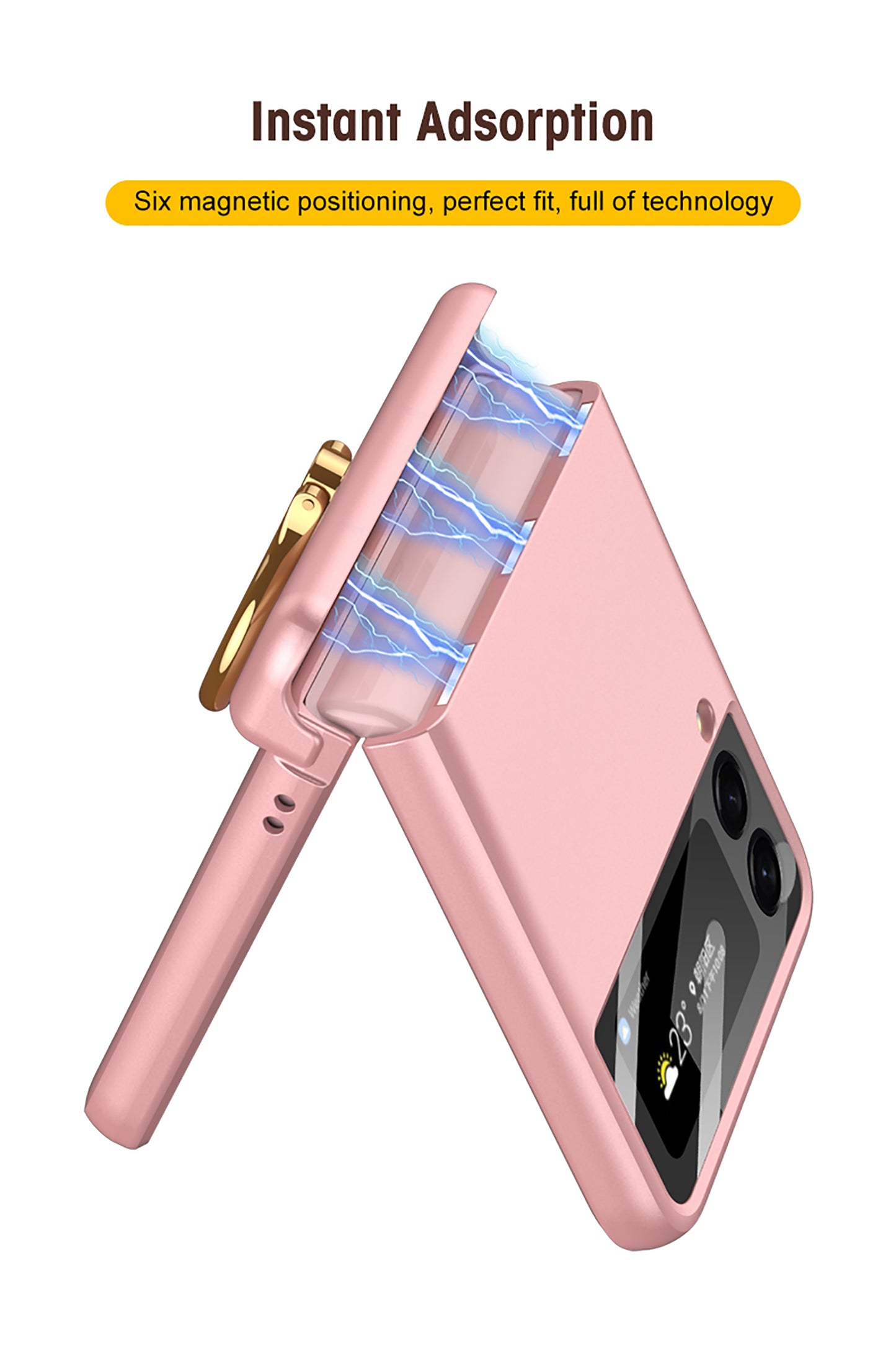 Magnetic hinges All-included Case For Samsung Galaxy Z Flip 3 5G Back Screen Glass Plastic Hard Cover For Samsung Flip3 Case