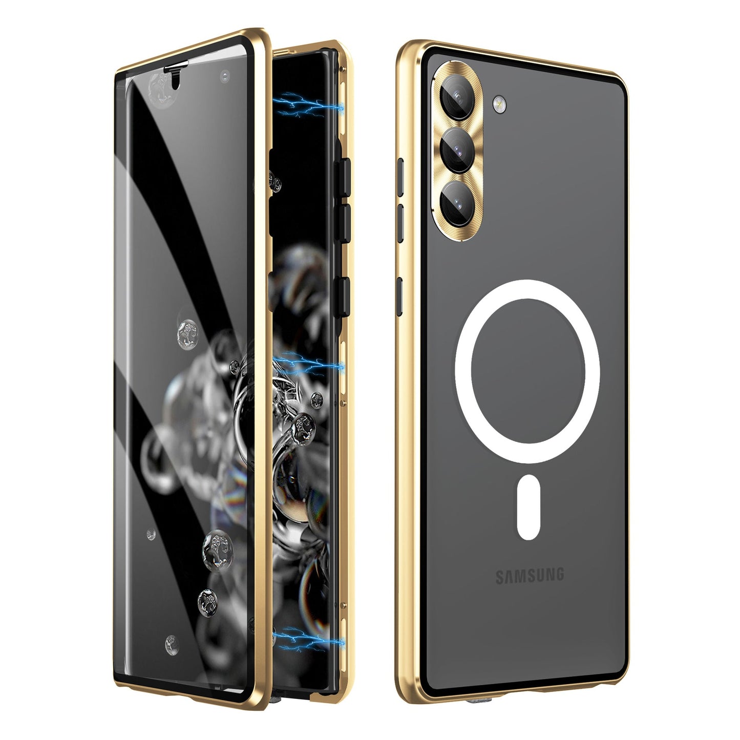Metal Frame Magnetic All-around Protective Case For Samsung S23 24Ultra