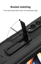 Carregar imagem no visualizador da galeria, Shockproof Armor Case For Samsung Galaxy Z Fold4 5G Cover With Magnetic Hinge Slide Pen Slot &amp; Film
