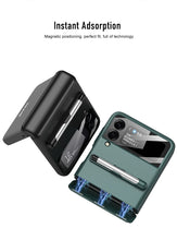 Cargar imagen en el visor de la galería, Magnetic hinge Slim Case For Samsung Galaxy Z Flip 3 5G With Capacitive Pen Slot Plastic Phone Cover For Galaxy Z Flip3 Case
