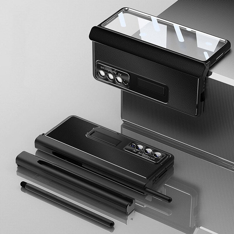 Samsung Galaxy Z Fold4  5G Aluminum Alloy Case Magnetic Hinge With Stylus