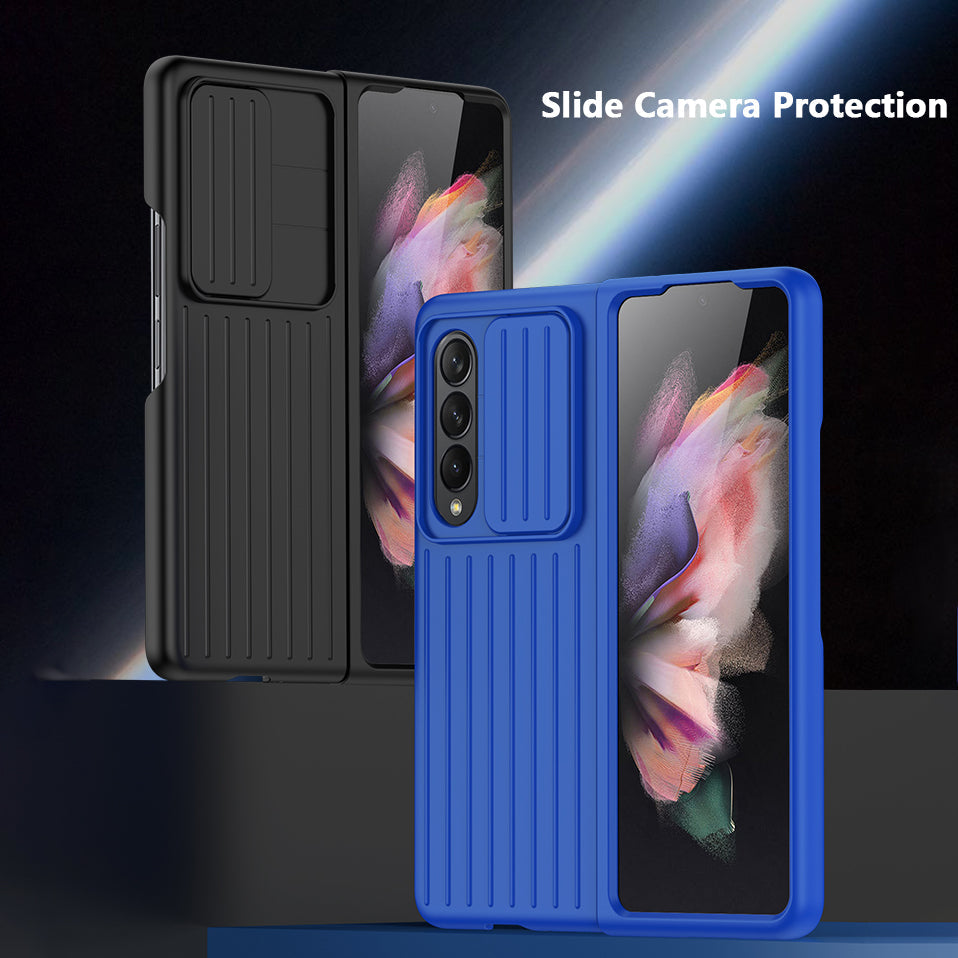 Solid Color Slide Camera Case for Samsung Galaxy Z Fold4 5G