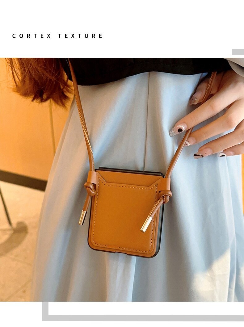 Luxury Simple Business Crossbody Lanyard Card Holder Phone Case For Motorola Razr 40