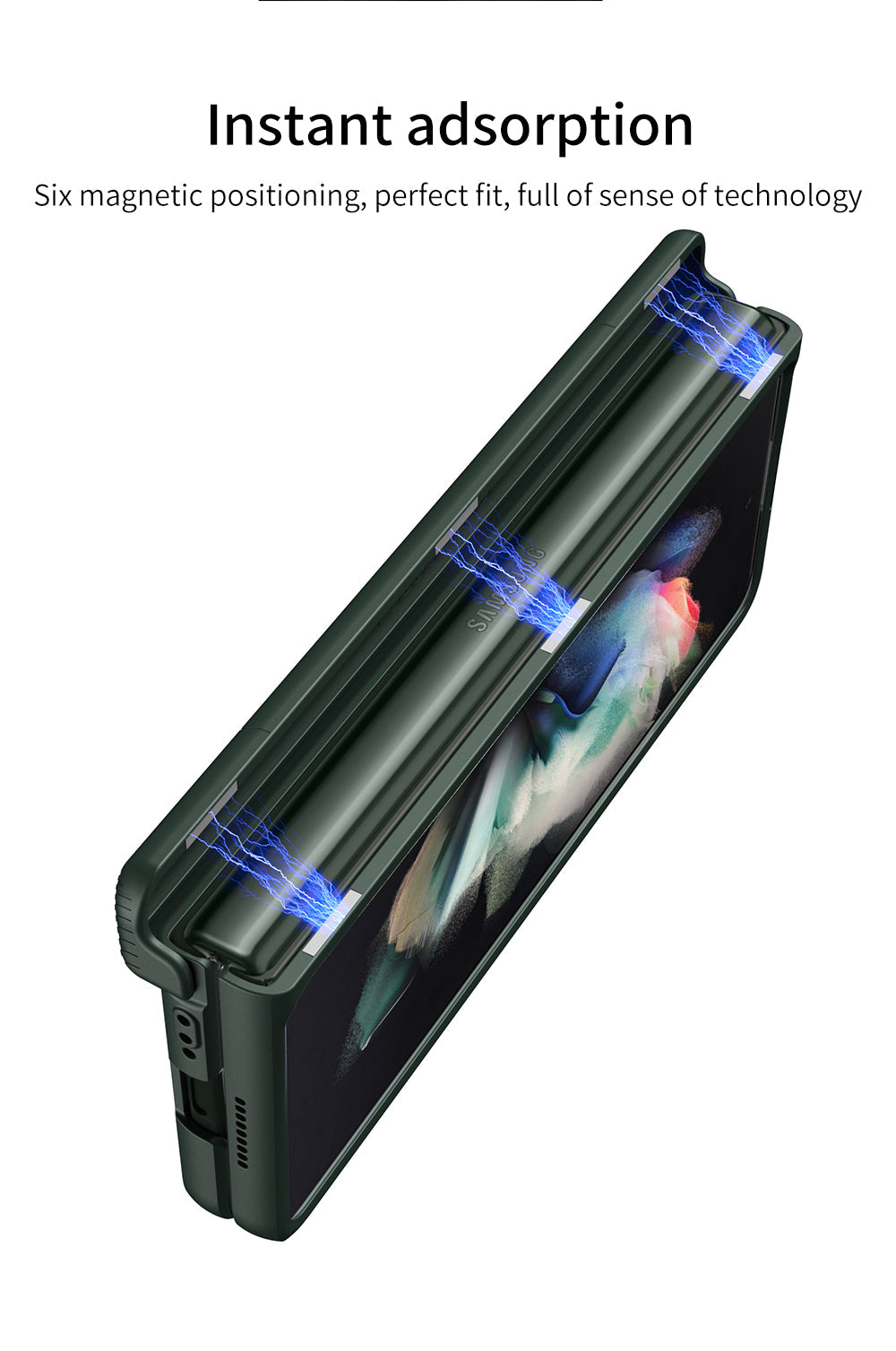 Samsung Galaxy Z Fold 3 5G Cover Magnetic Hinge Side Pen Slot Protection Plastic Case For Galaxy Z Fold3