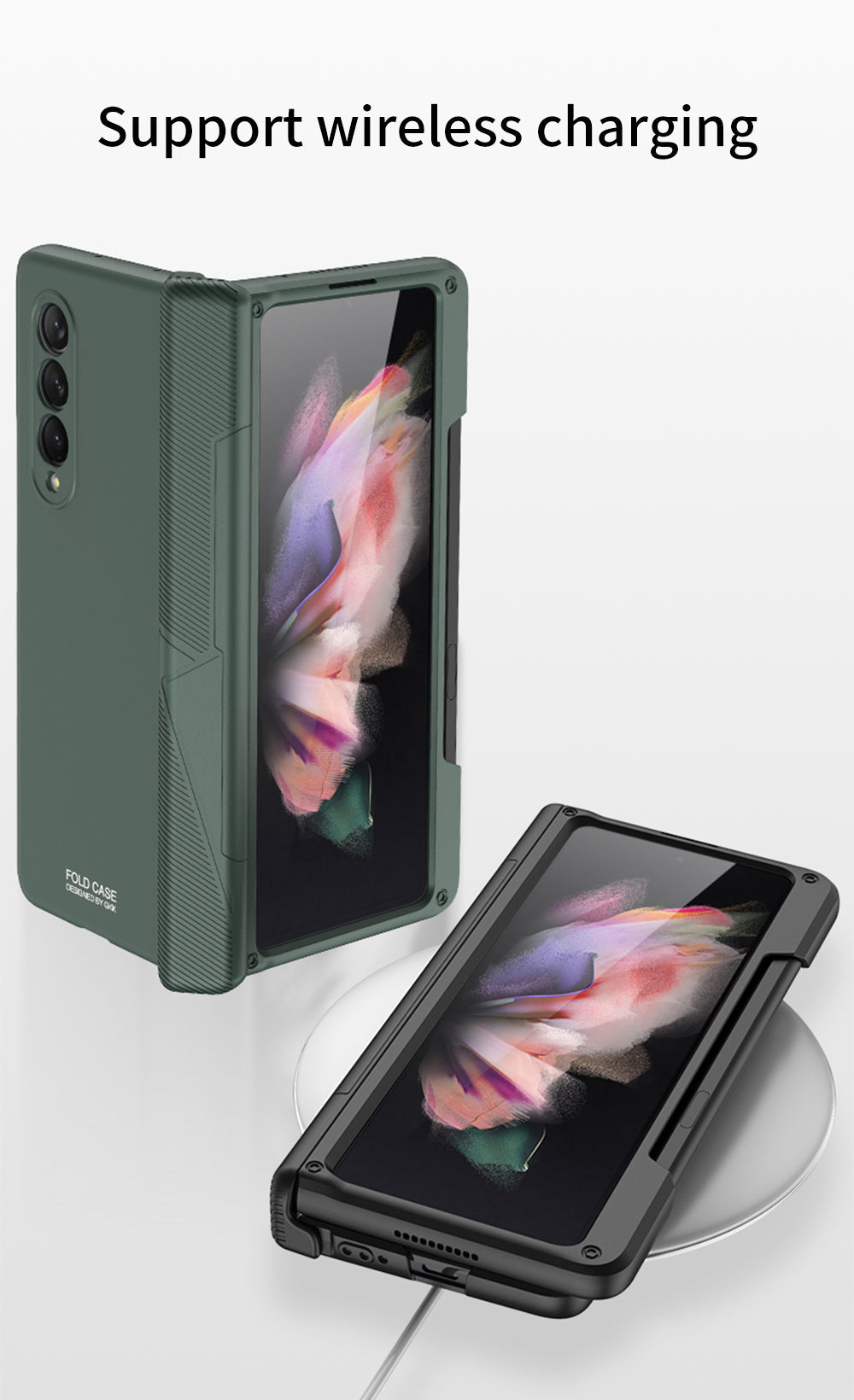 Samsung Galaxy Z Fold 3 5G Cover Magnetic Hinge Side Pen Slot Protection Plastic Case For Galaxy Z Fold3