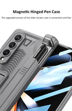 Carregar imagem no visualizador da galeria, Shockproof Armor Case For Samsung Galaxy Z Fold4 5G Cover With Magnetic Hinge Slide Pen Slot &amp; Film
