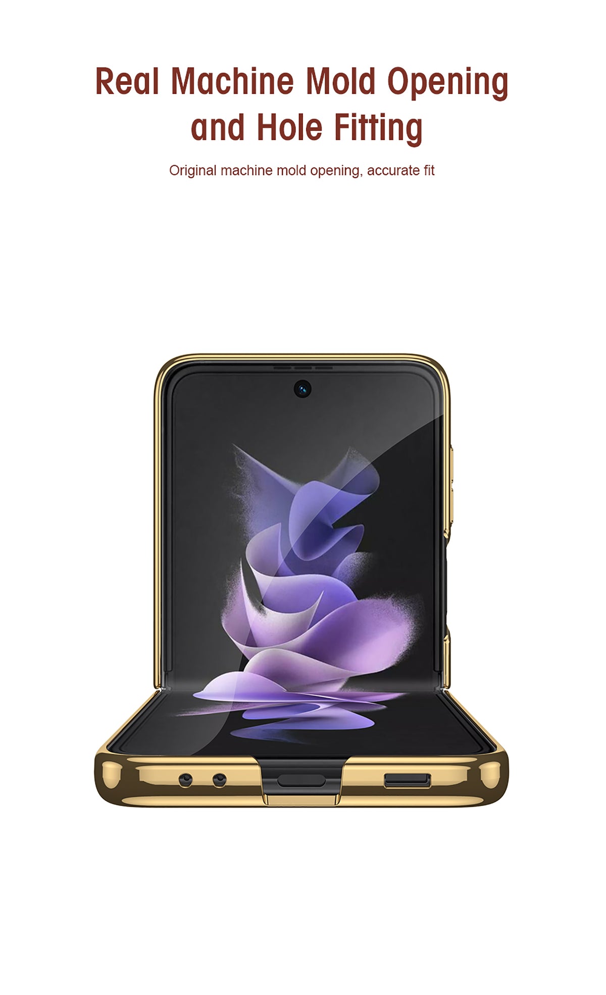 Painted Tempered Glass Ring Stand Cover For Samsung Galaxy Z Flip Fold 3 2 Case Plating Frame For Galaxy Z Flip3 Fold3 CASE