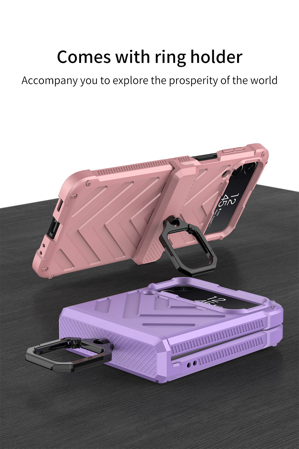 Magnetic Armored Cover For Samsung Galaxy Z Flip Fold 3 Case All-included Hinge Bracket Hard For Galaxy Z Flip3 Fold3 5G
