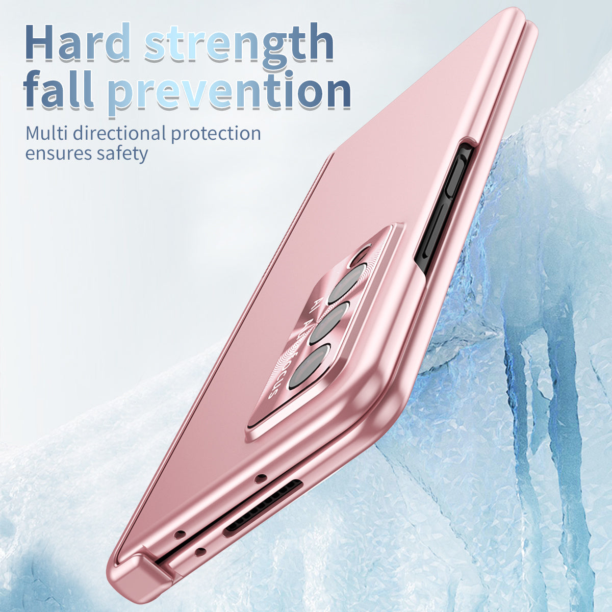 Pen Holder Luxury Full Protection Case for Samsung Galaxy Z Fold4 5G Fold3 with Tempered Glass Film