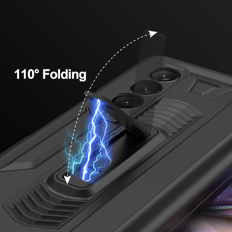 Magnetic Screen Glass Holder Cover For Samsung Galaxy Z Fold 3 All-included Slide Pen Case Plastic For Galaxy Z Fold3 Cover