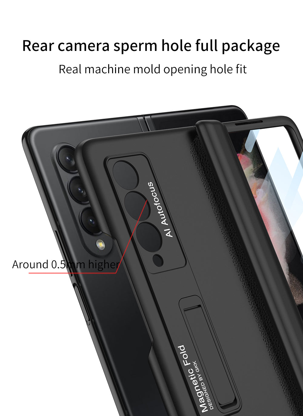 Magnetic Tempered Glass Stand Case For Samsung Galaxy Z Fold Flip 3 Bracket Stand Hard Phone Cover For Samsung Fold3