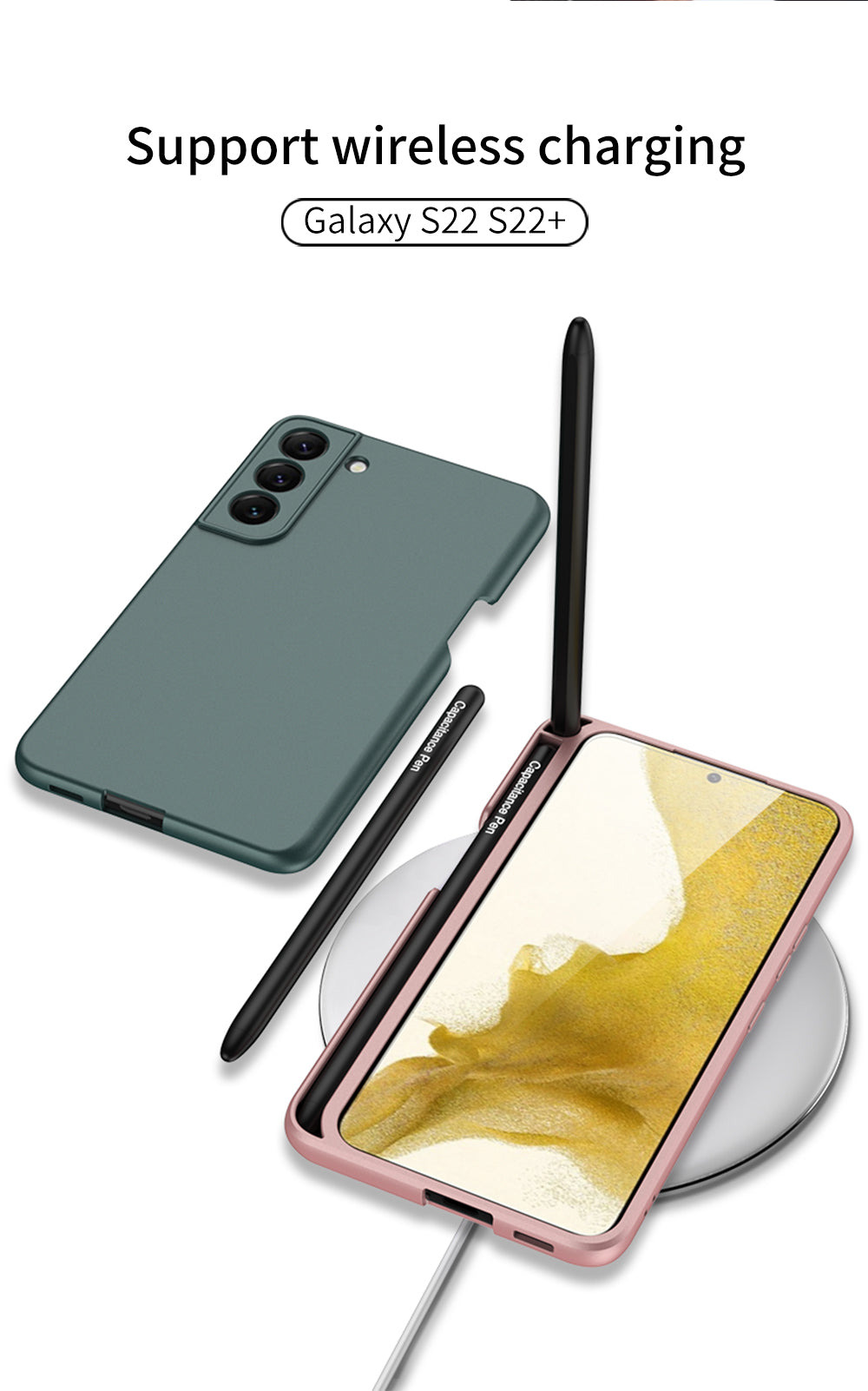 Samsung Galaxy S22 Plus Ultra Case Ultra-Thin Anti-knock With Pen Soft Cover For Galaxy S22 Plus Ultra 5G