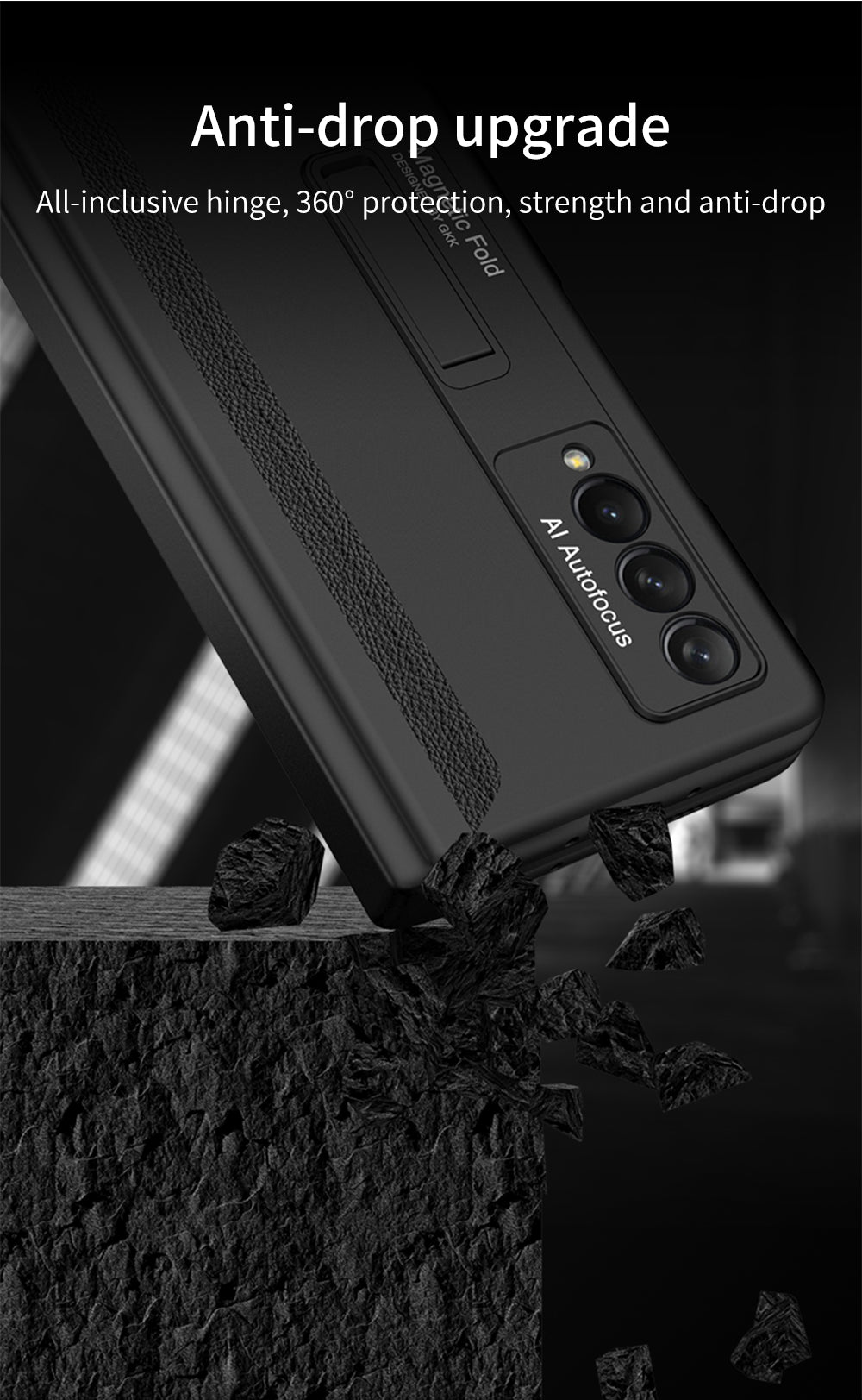 Magnetic All-included Pen Case For Galaxy Z Fold 3 Case Back Screen Glass Holder Cover For Samsung Galaxy Z Fold3
