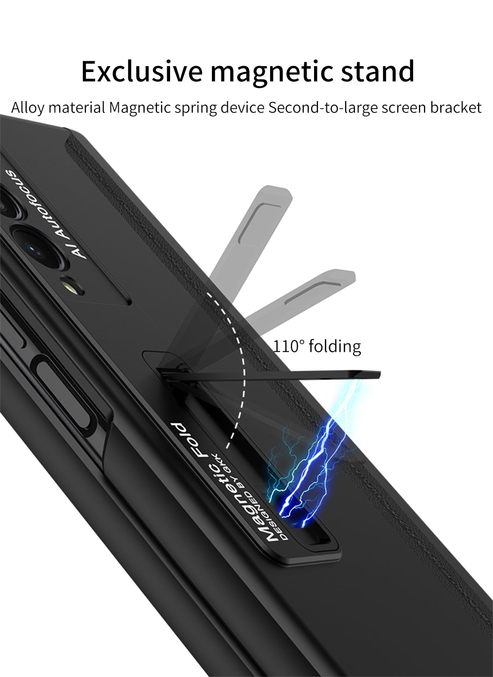Magnetic All-included Pen Case For Galaxy Z Fold 3 Case Back Screen Glass Holder Cover For Samsung Galaxy Z Fold3