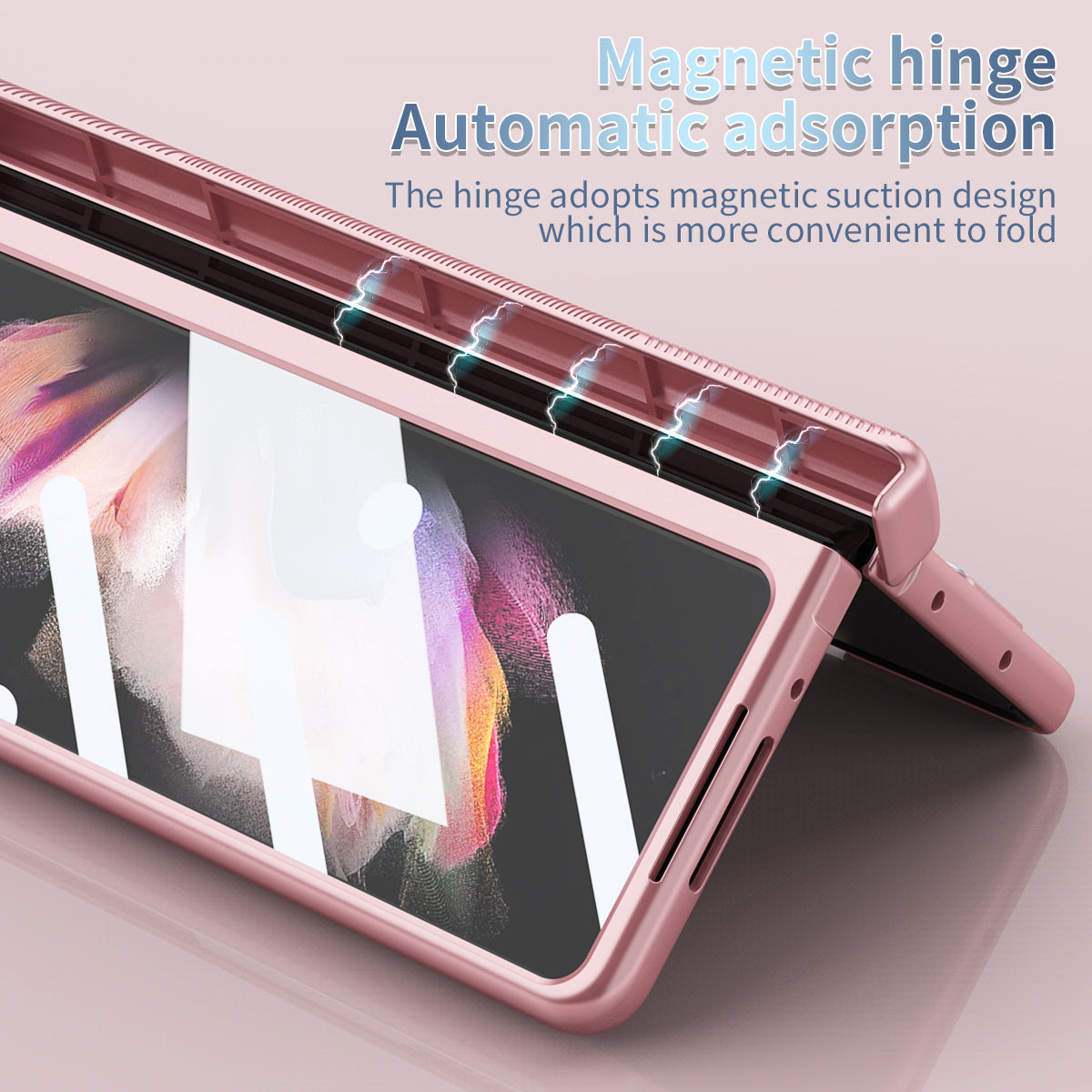 Pen Holder Luxury Full Protection Case for Samsung Galaxy Z Fold4 5G Fold3 with Tempered Glass Film