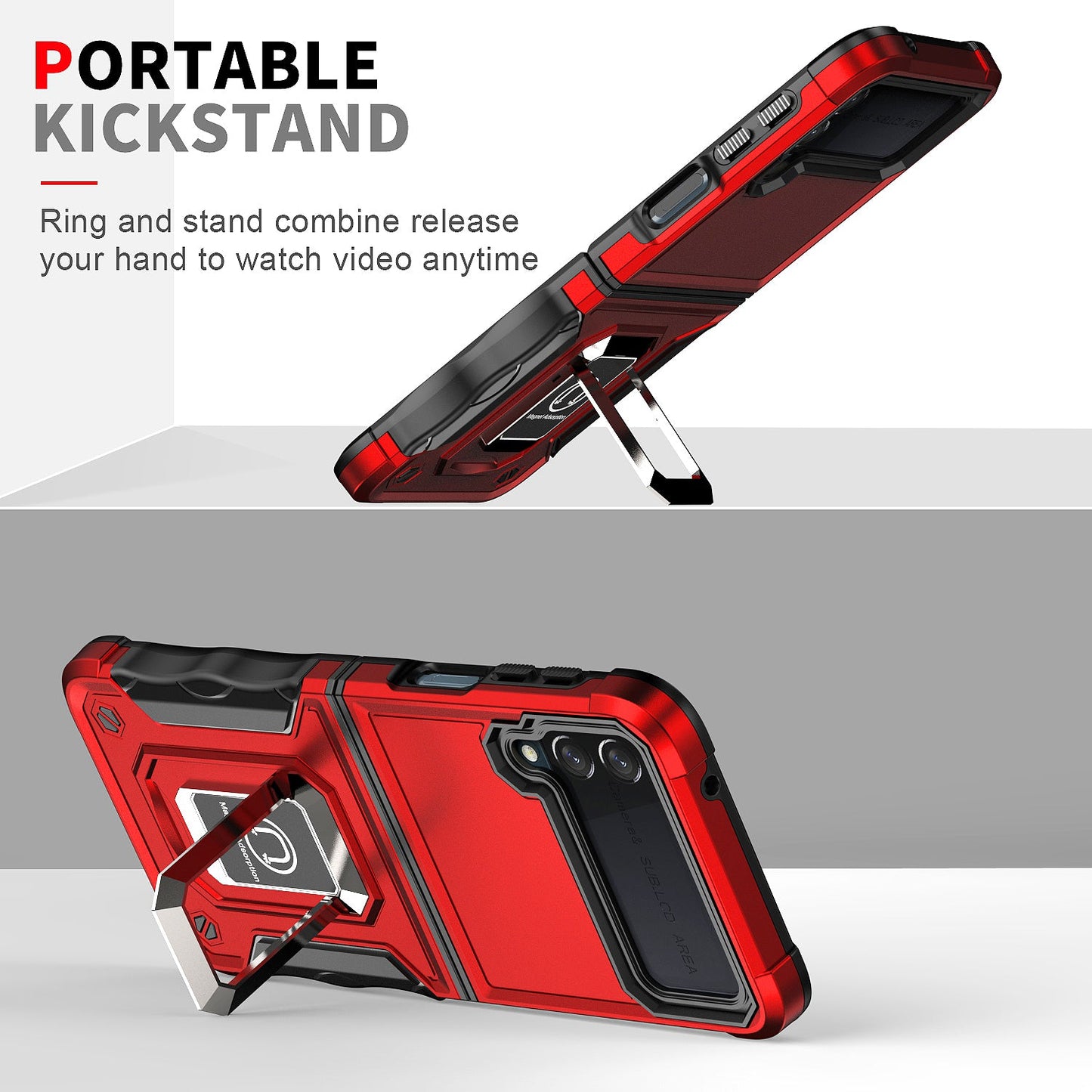 Built-in Kickstand Case for Samsung Galaxy Z Flip4 5G