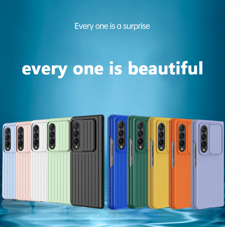 Solid Color Slide Camera Case for Samsung Galaxy Z Fold4 5G