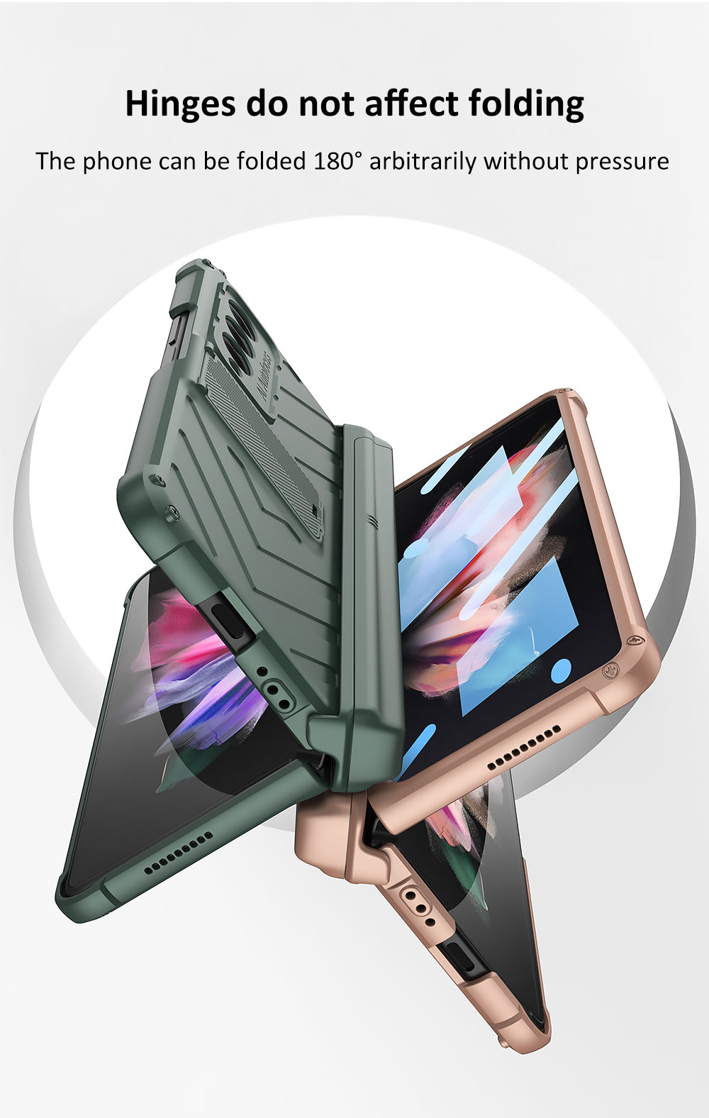 Magnetic Hinge Frame Pen Case Cover For Samsung Galaxy Z Fold 3 All-included Tempered Glass Plastic Case For Samsung Z Fold3