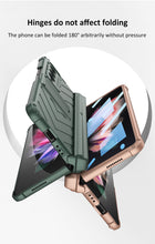 Cargar imagen en el visor de la galería, Magnetic Hinge Frame Pen Case Cover For Samsung Galaxy Z Fold 3 All-included Tempered Glass Plastic Case For Samsung Z Fold3
