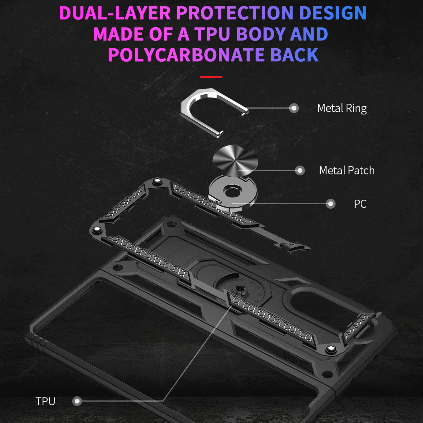 Shock Proof Stand Phone Case for Samsung Galaxy Z Fold 3 5G Fold 3 Cases