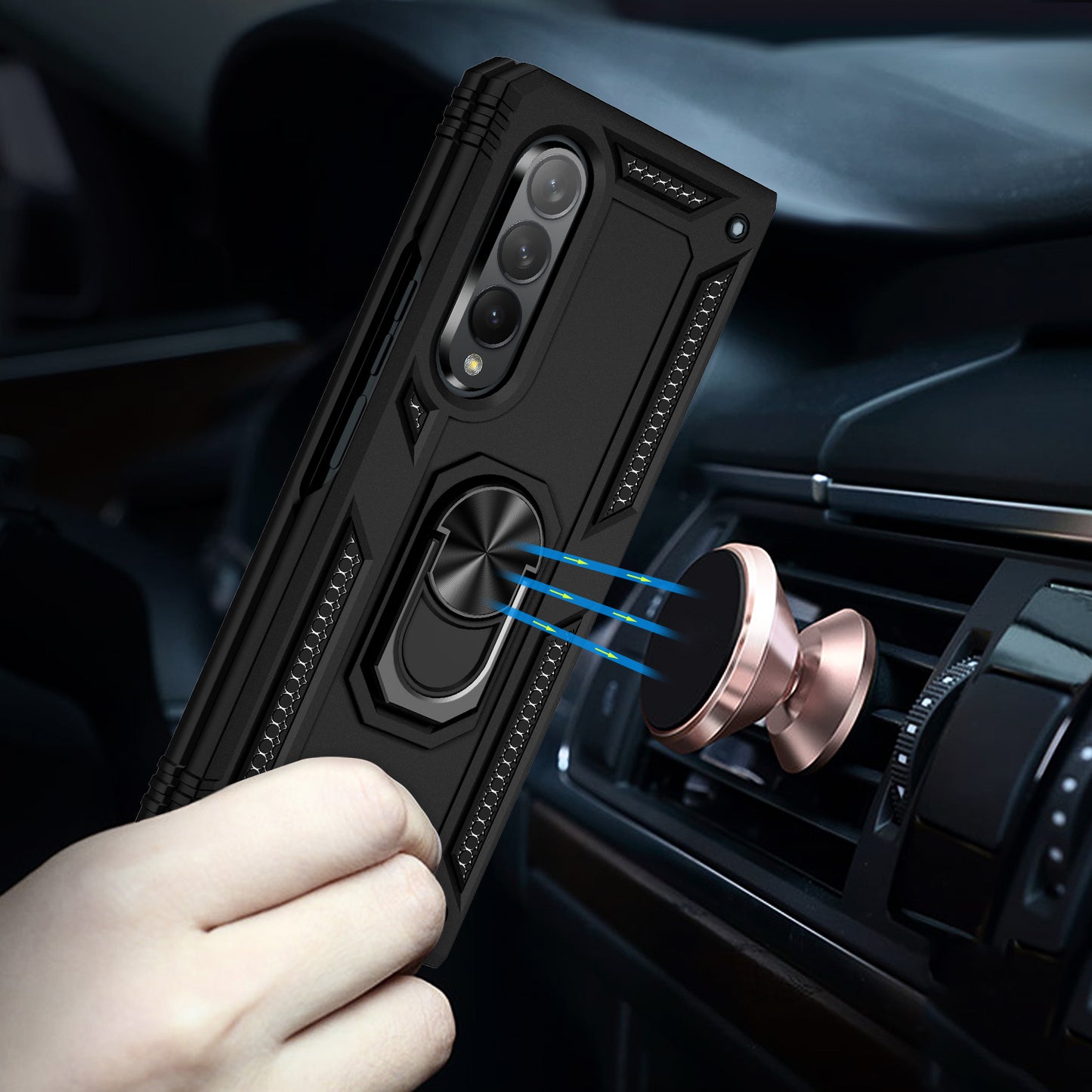 Shock Proof Stand Phone Case for Samsung Galaxy Z Fold 3 5G Fold 3 Cases