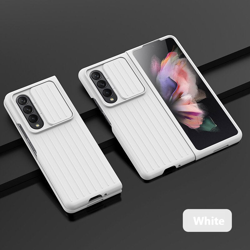 Solid Color Slide Camera Case for Samsung Galaxy Z Fold4 5G