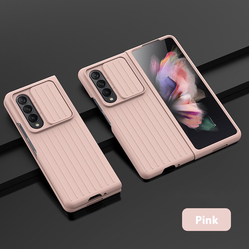 Solid Color Slide Camera Case for Samsung Galaxy Z Fold4 5G
