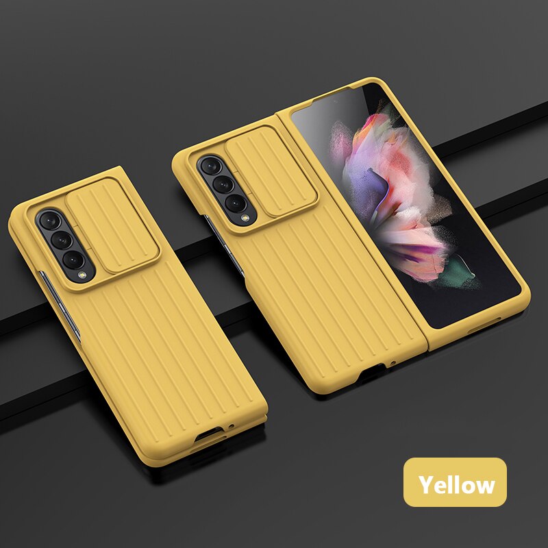 Solid Color Slide Camera Case for Samsung Galaxy Z Fold4 5G