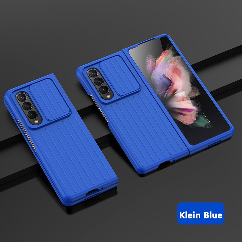 Solid Color Slide Camera Case for Samsung Galaxy Z Fold4 5G