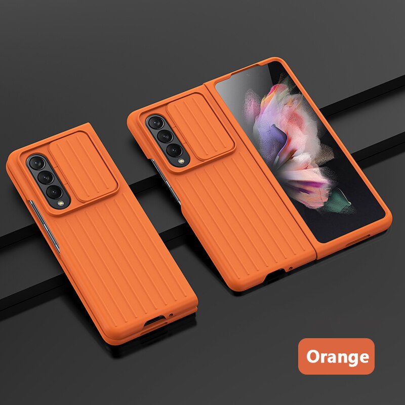 Solid Color Slide Camera Case for Samsung Galaxy Z Fold4 5G