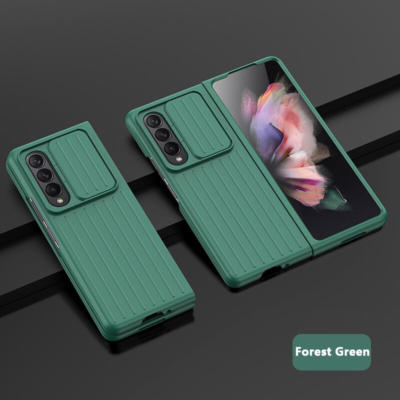 Solid Color Slide Camera Case for Samsung Galaxy Z Fold4 5G