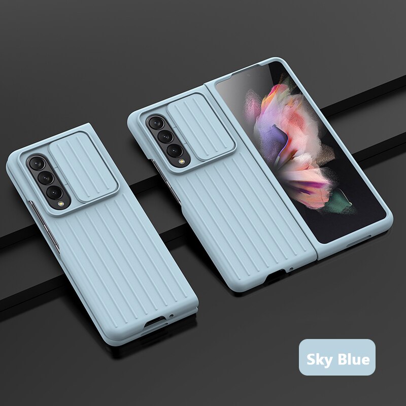 Solid Color Slide Camera Case for Samsung Galaxy Z Fold4 5G