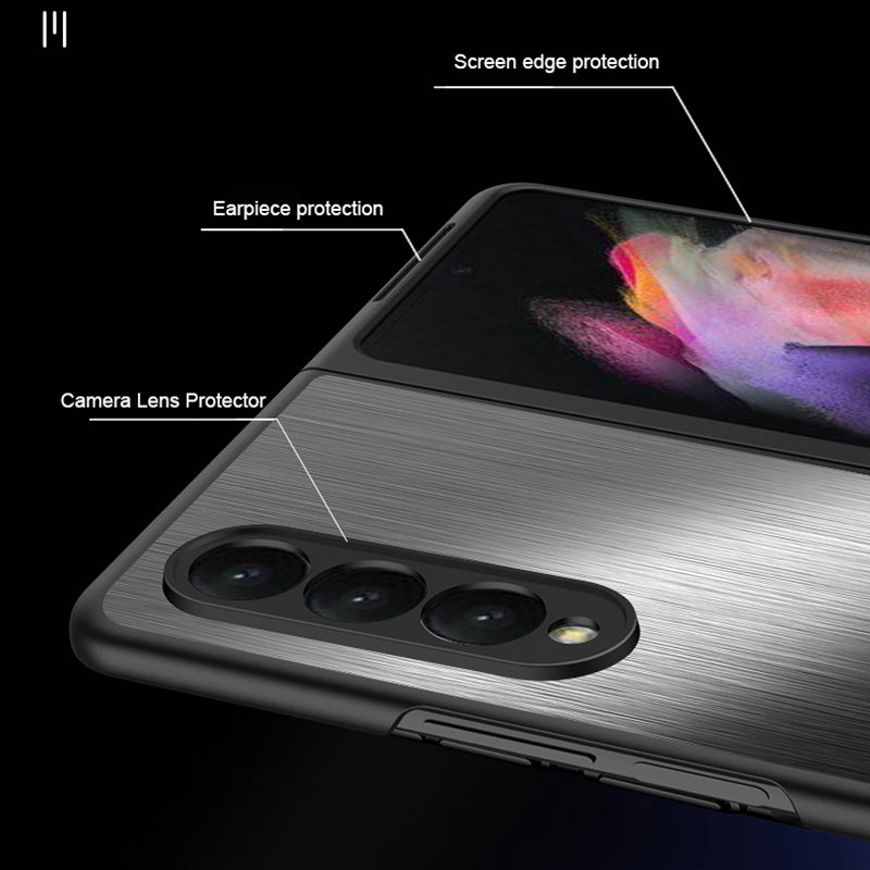 Stainless Steel Phone Case For Samsung Galaxy Z Fold 4 5G Metal Case