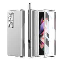 Carregar imagem no visualizador da galeria, Double Hinges Electroplated Case for Samsung Galaxy Z Fold4 5G  with Stylus
