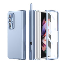 Carregar imagem no visualizador da galeria, Double Hinges Electroplated Case for Samsung Galaxy Z Fold4 5G  with Stylus
