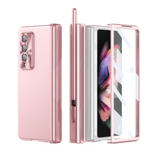 Carregar imagem no visualizador da galeria, Double Hinges Electroplated Case for Samsung Galaxy Z Fold4 5G  with Stylus
