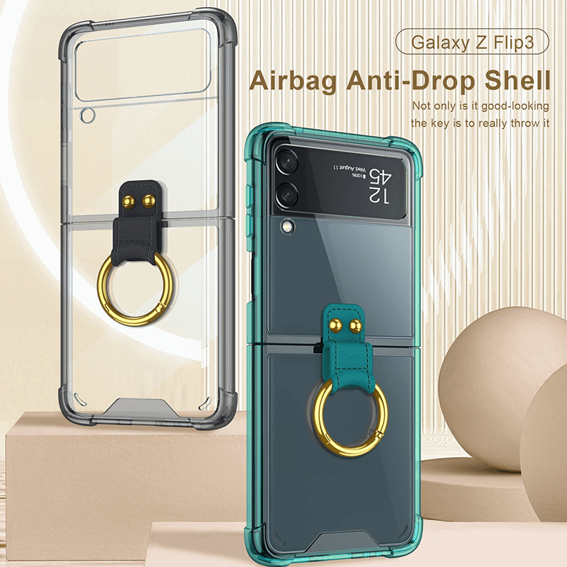 Samsung Galaxy Z Flip4 Flip3 5G Airbag Ring Holder Case