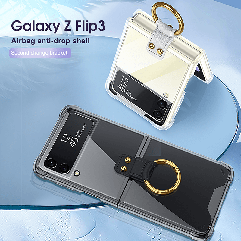 Samsung Galaxy Z Flip4 Flip3 5G Airbag Ring Holder Case