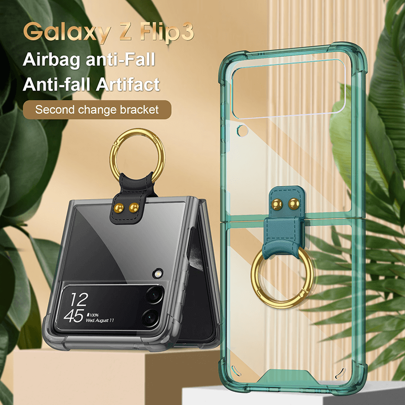 Samsung Galaxy Z Flip4 Flip3 5G Airbag Ring Holder Case